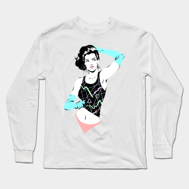 Karen Long Sleeve T-Shirt by Pablo Romero Art